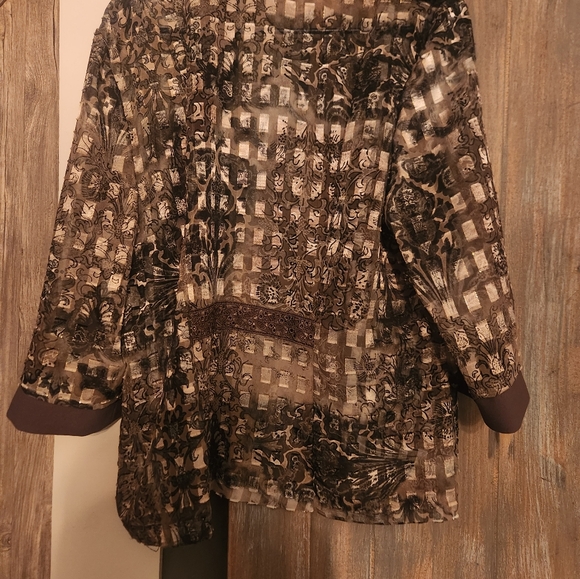 R & M printed chiffon jacket - Picture 6 of 7